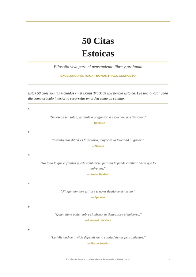 Portada de 50 Citas Estoicas