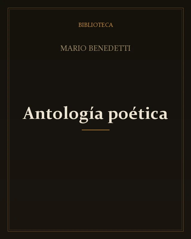 Portada de Antología poética