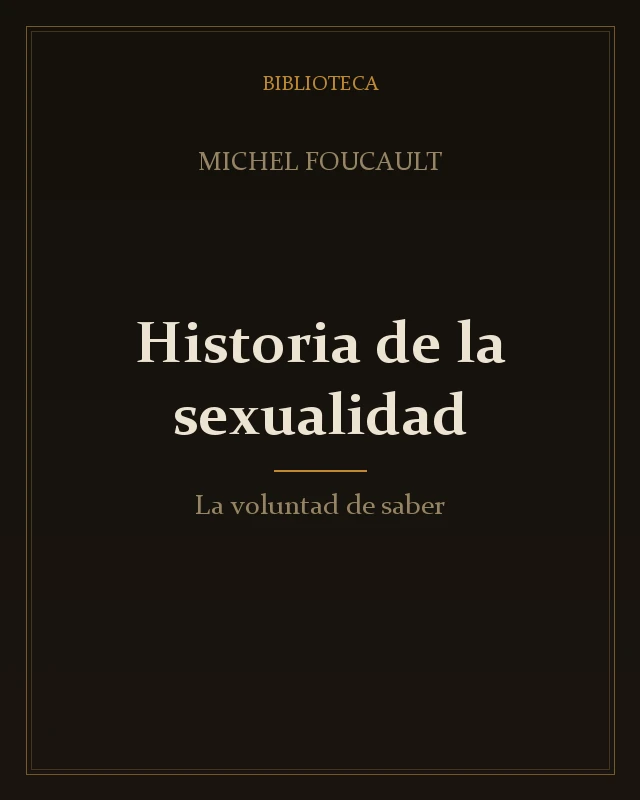 Portada de Historia de la sexualidad